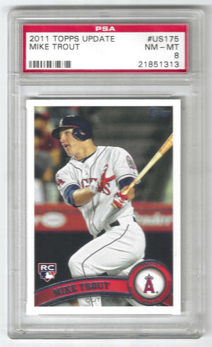 2011 Topps Update Mike Trout #US175 RC Rookie PSA 8