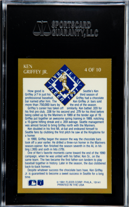 1991 Fleer Ultra Ken Griffey Jr. #4 Gold SGC 9