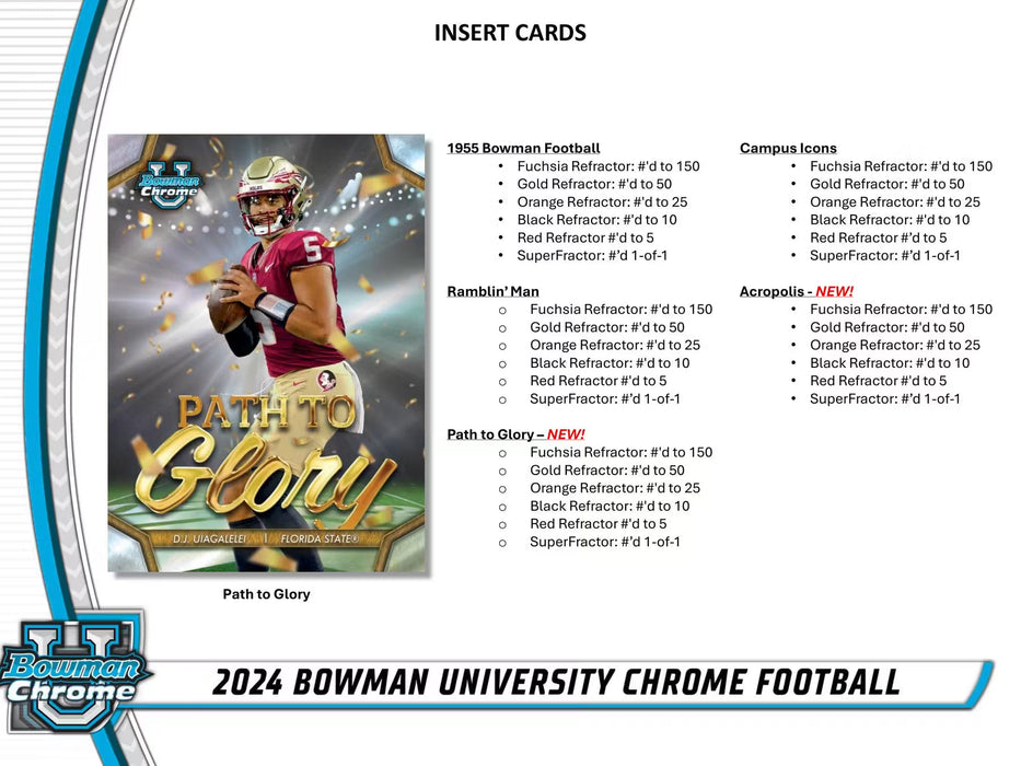 2024 Bowman University Chrome Football - Blaster Box