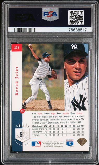 1993 SP Derek Jeter #279 Premier Prospects Foil RC Rookie PSA 5
