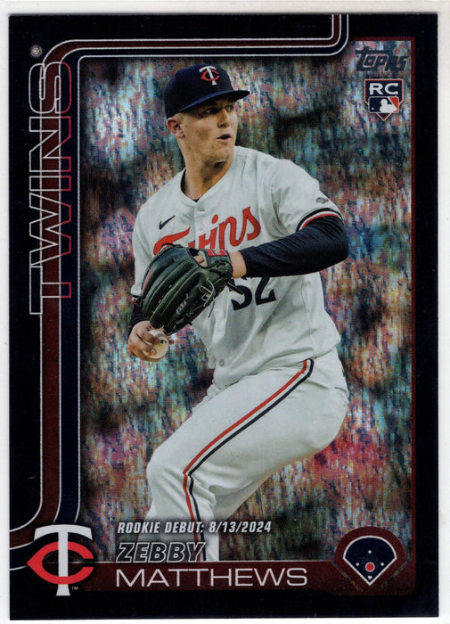 2025 Topps Update Series Zebby Matthews Black Foil #US37 RC