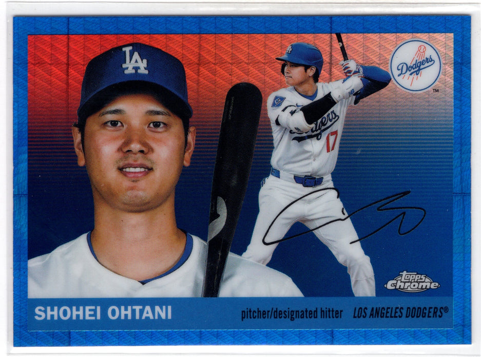 2025 Topps Chrome Shohei Ohtani Platinum Anniversary Blue Prism Refractor #17