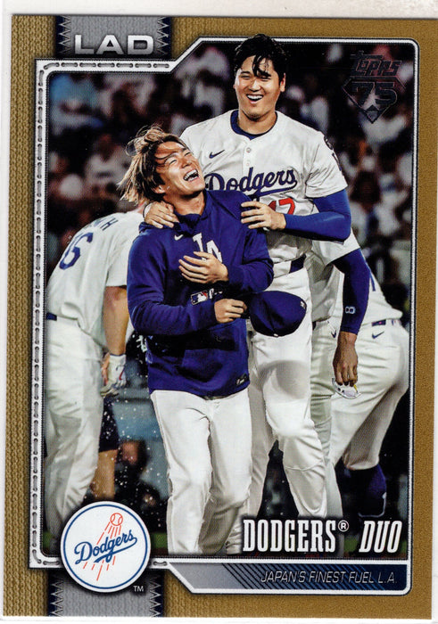 2026 Topps Series One Dodgers Duo Shohei Ohtani Yoshinobu Yamamoto Gold #265 /2026