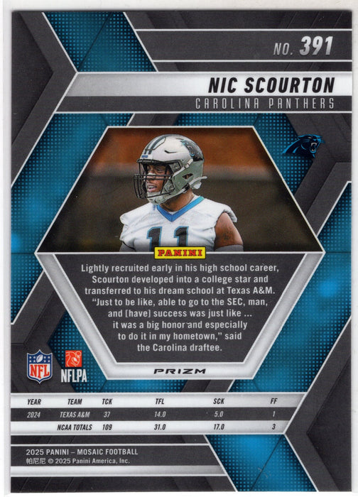 2025 Panini Mosaic Nic Scourton Honeycomb Prizm #391 RC