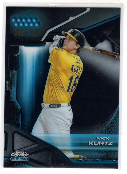 2026 Topps Chrome Black Nick Kurtz #116 Blue Refractor /150