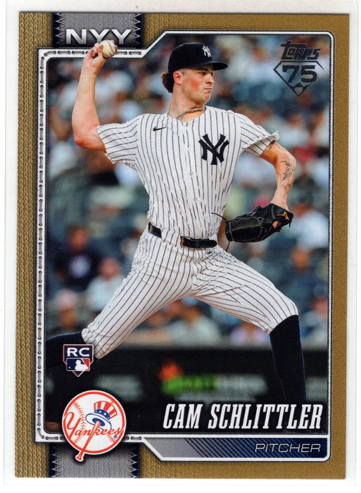 2026 Topps Series 1 Cam Schlittler #111 Gold RC Rookie /2026