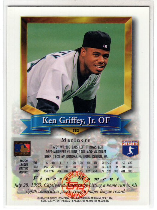 1994 Topps Finest Superstar Sampler Ken Griffey Jr. #232