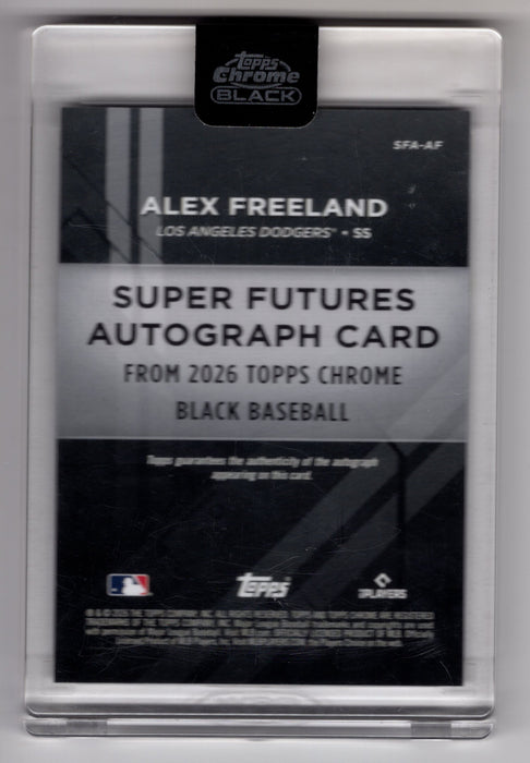 2026 Topps Chrome Black Alex Freeland #SFA-AF Super Futures Gold RC Auto /50
