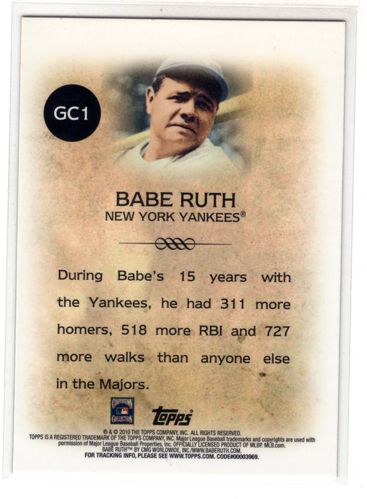 2010 Topps Target Gold Legends Chrome Cereal Babe Ruth #GC1