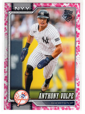 2026 Topps Series 1 Anthony Volpe #308 Japan Edition Cherry Blossom /99