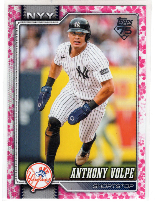 2026 Topps Series 1 Anthony Volpe #308 Japan Edition Cherry Blossom /99