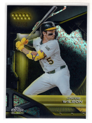 2026 Topps Chrome Black Jacob Wilson #173 Gold Mini Diamond /50