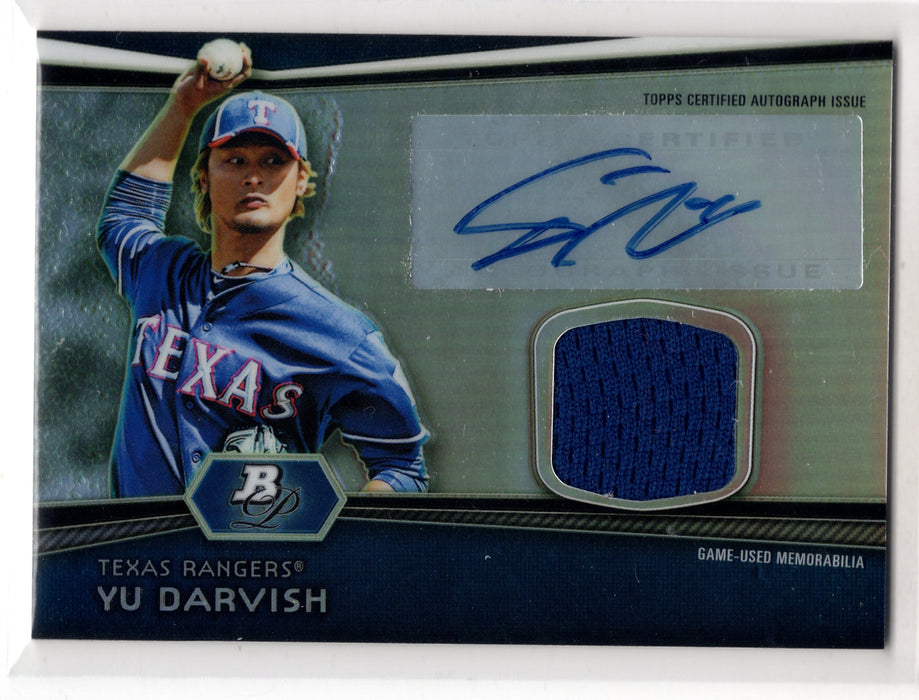 2012 Bowman Platinum Yu Darvish #AR-YD GU Game-Used Patch Auto