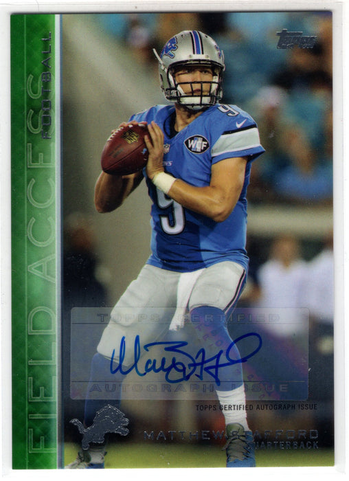 2015 Topps Matthew Stafford #126 Field Access Auto /50