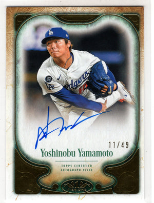 2026 Topps Tier One Yoshinobu Yamamoto #BCA-YY Base Auto Variation /49