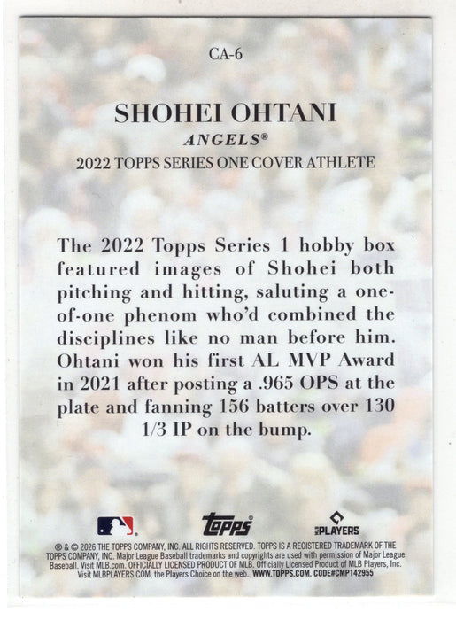 2026 Topps Series 1 Shohei Ohtani #CA-6 Cover Athletes /75