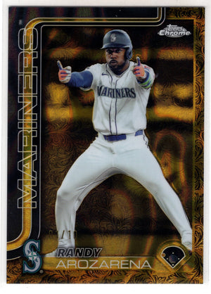 2025 Topps Chrome Gilded Randy Arozarena #81 Gold Lava Refractor /10