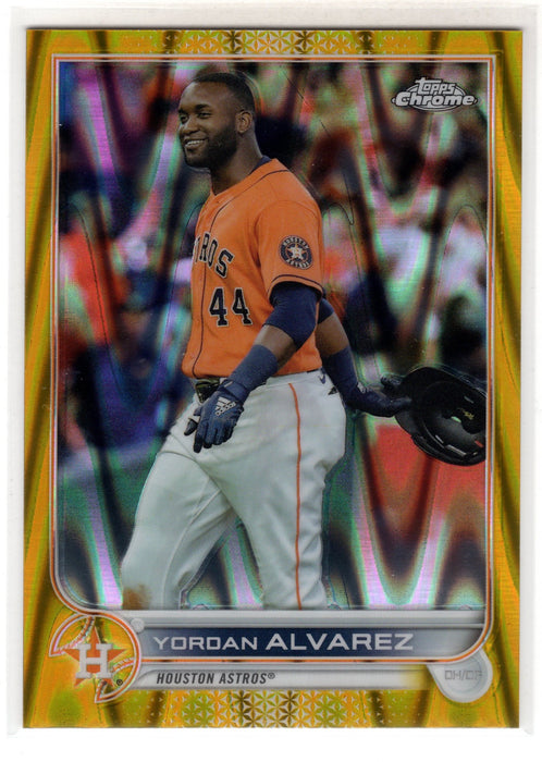2022 Topps Chrome Yordan Alvarez #180 Gold Ray Wave /50
