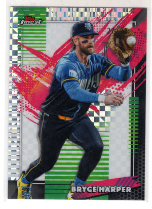 2026 Topps Finest Bryce Harper #238 Rare White X-Fractor /30 SSP