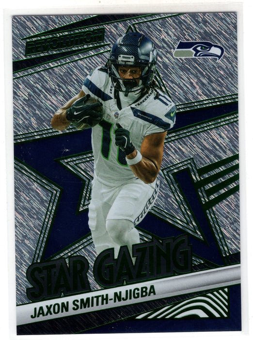 2025 Panini Revolution Jaxon Smith-Njigba #17 Star Gazing Green Storm /25