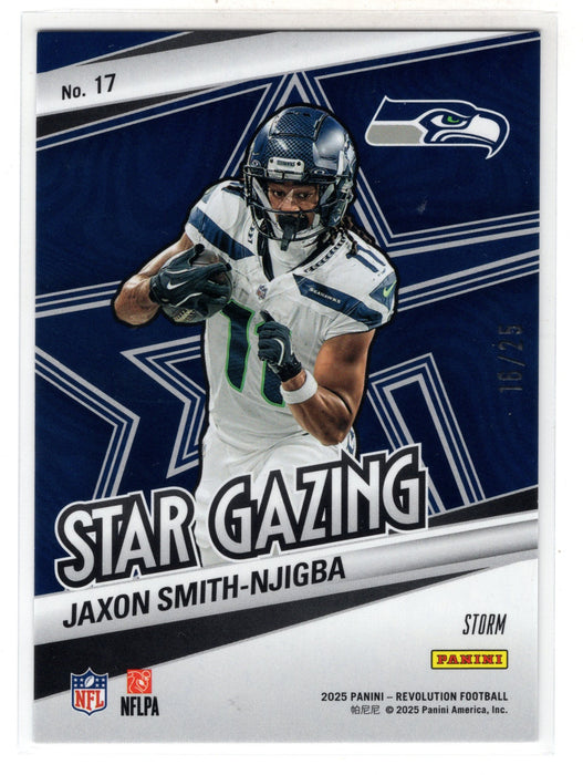 2025 Panini Revolution Jaxon Smith-Njigba #17 Star Gazing Green Storm /25