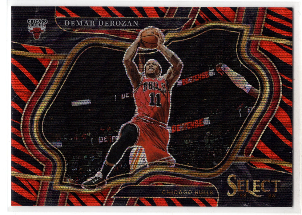 2022-23 Panini Select DeMar DeRozan #205 Courtside Tiger Stripe Prizm SP