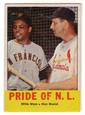1963 Topps Willie Mays Stan Musial #138