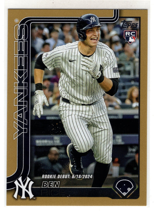 2025 Topps Update Series Ben Rice #US25 Gold RC Rookie /2025