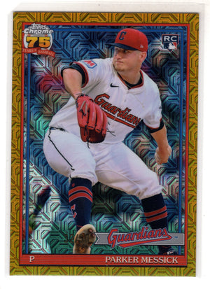 2026 Topps Chrome Parker Messick #91C-64 Chrome Silver Pack Gold Mojo Refractor RC Rookie /50