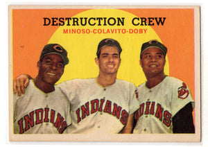 1959 Topps Destruction Crew Larry Doby Rocky Colavito Minnie Minoso #166