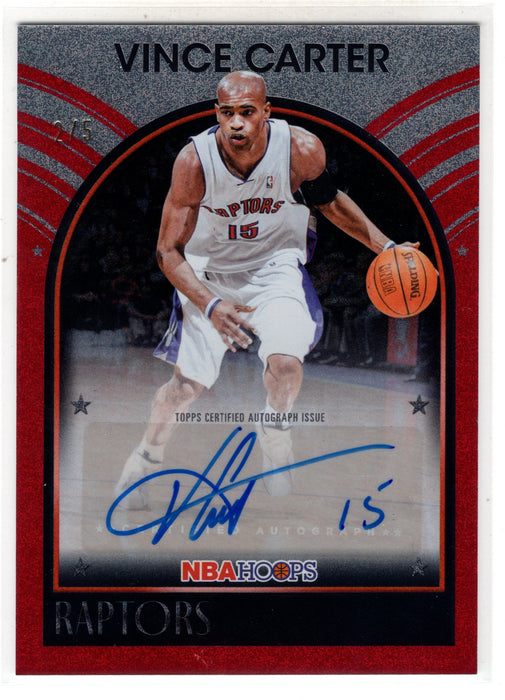 2026 NBA Hoops Vince Carter #89S-VC Red Auto /5