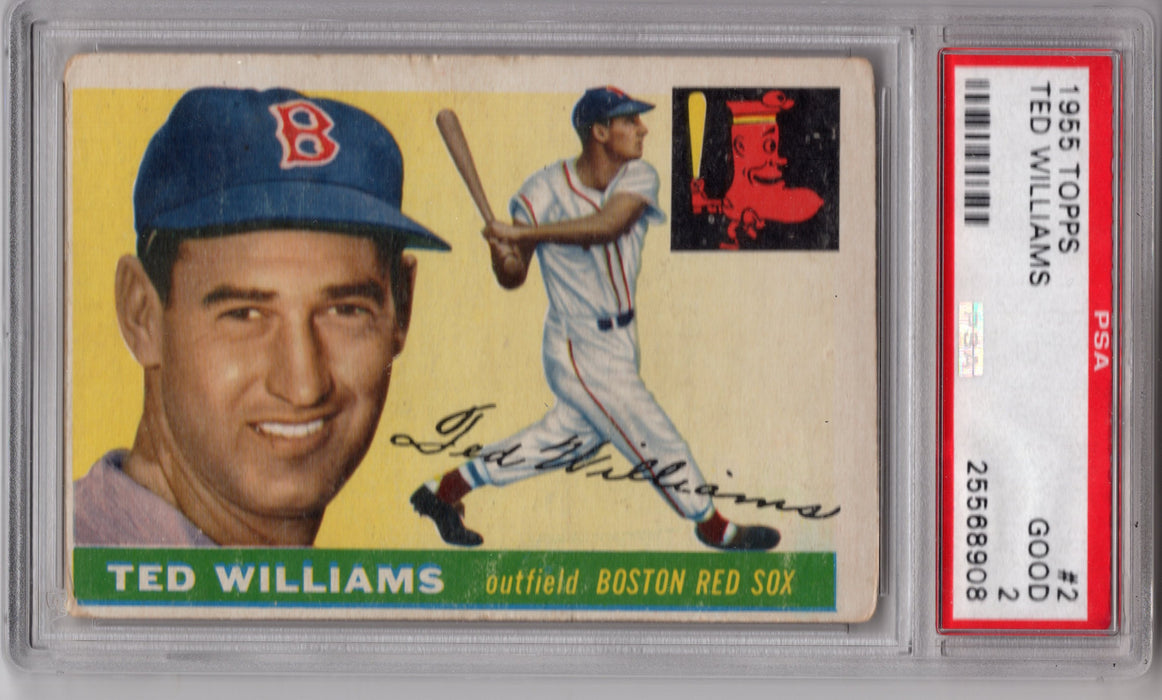 1955 Tops Ted Williams #2 PSA 2
