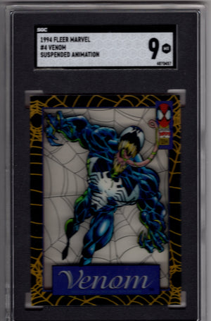 1994 Fleer Marvel Venom #4 Suspended Animation SGC 9