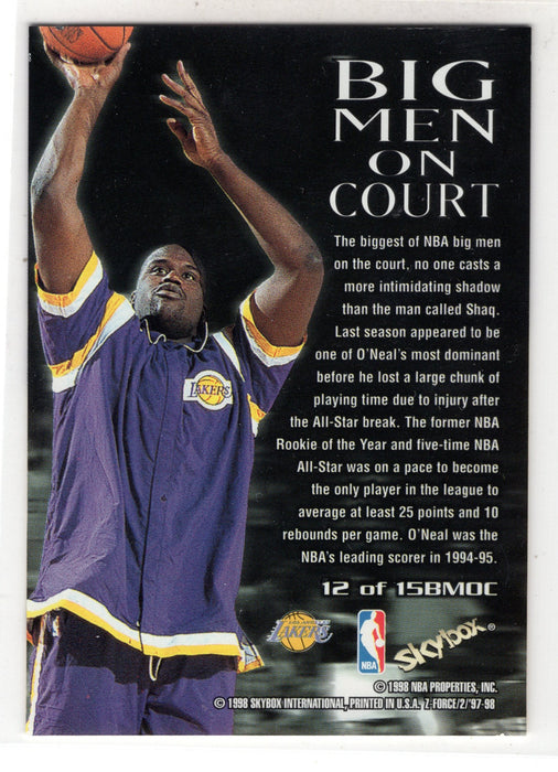 1998 Skybox Z-Force Shaquille O'Neal #12 Big Men on Court