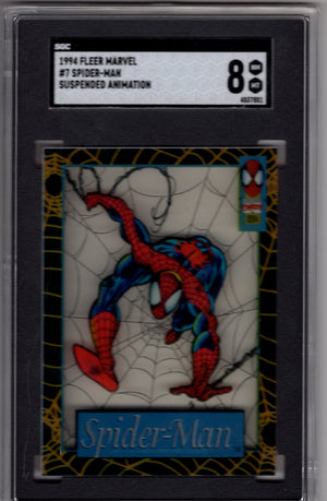 1994 Fleer Marvel Spider-Man #7 Suspended Animation SGC 8