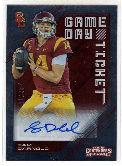 2018 Panini Contenders Draft Picks Sam Darnold #1 Game Day Ticket RC Auto /25