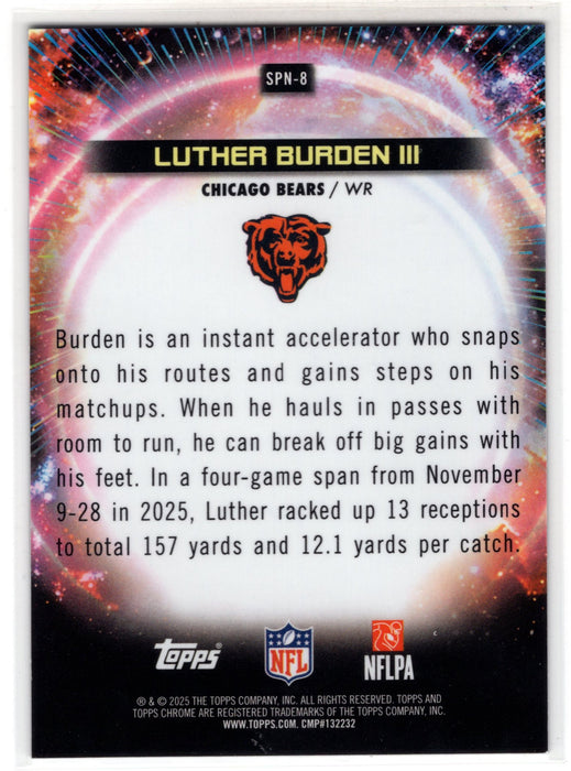 2025 Topps Cosmic Chrome Luther Burden III #SPN-8 Super Nova RC Rookie /10