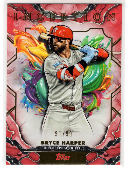 2025 Topps Inception Bryce Harper #5 Red Color Match /99