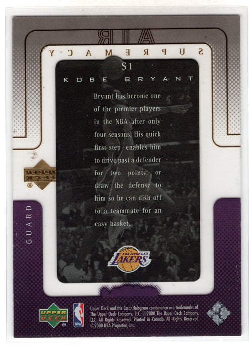 2000 Upper Deck Slam Kobe Bryant #S1 Air Supremacy