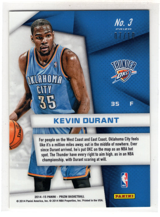 2014 Panini Prizm Kevin Durant #3 Gold Superstars /10