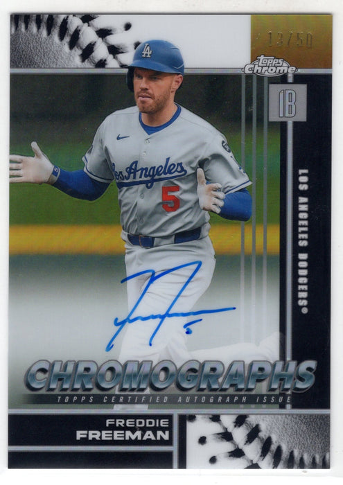 2026 Topps Chrome Freddie Freeman #CHR-FF Gold Chromographs Auto /50
