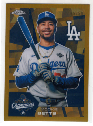2026 Topps Chrome World Series Champions Mookie Betts #CHAMP-2 Gold 45/50