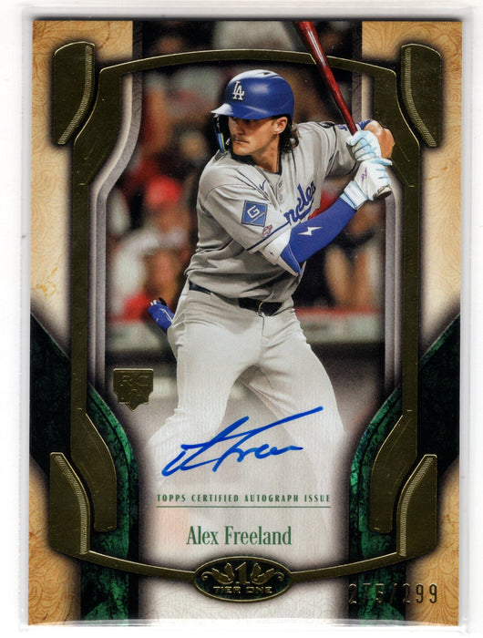 2026 Topps Tier 1 Alex Freeland #BOA-AF Breakout RC Rookie Auto /299