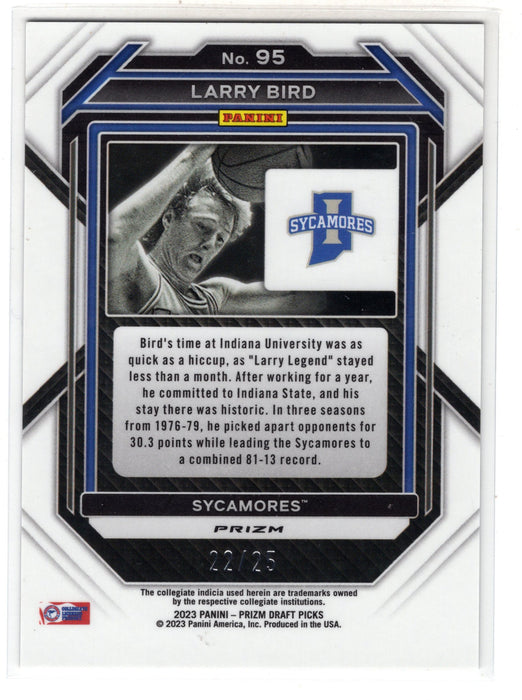 2023 Panini Prizm Draft Picks Larry Bird #95 Mojo Prizm /25