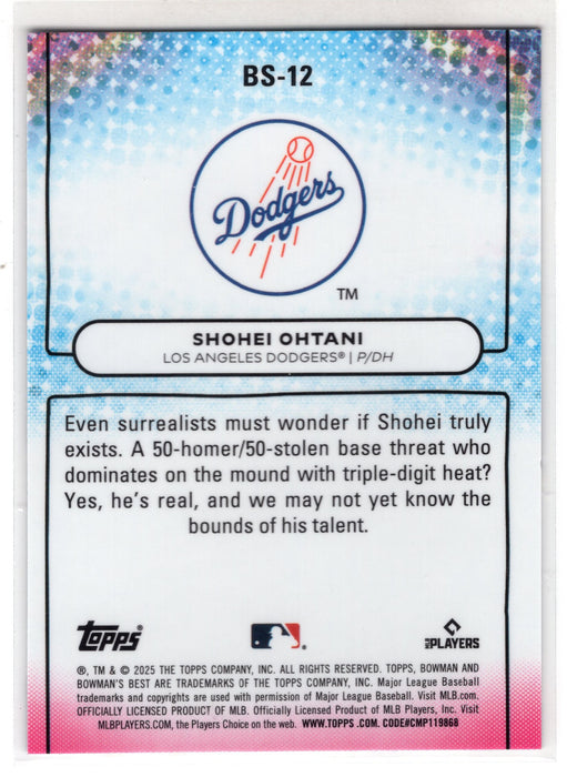 2025 Bowman's Best Shohei Ohtani #BS-12 Showpieces Refractor B
