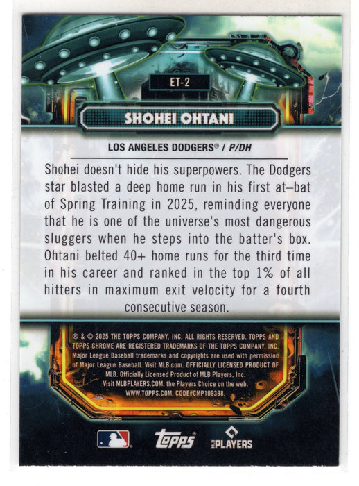 2025 Topps Cosmic Chrome Shohei Ohtani #ET-2 Extraterrestrial Talent Refractor