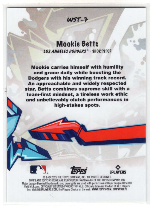 2026 Topps Chrome Mookie Betts #WST-7 Wild Style Purple /75