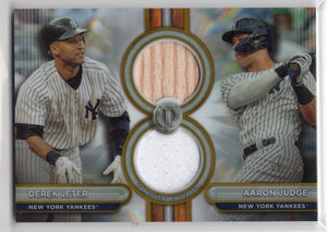 2024 Topps Tribute Derek Jeter Aaron Judge #DR2-JJ GU Dual Patch /75