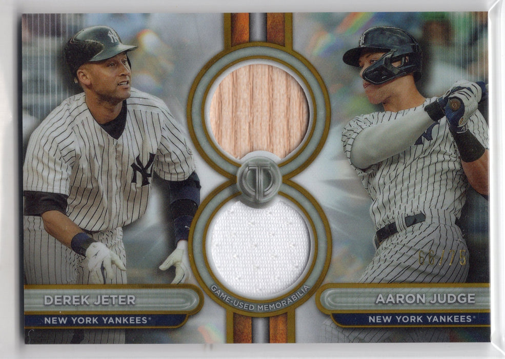 2024 Topps Tribute Derek Jeter Aaron Judge #DR2-JJ GU Dual Patch /75