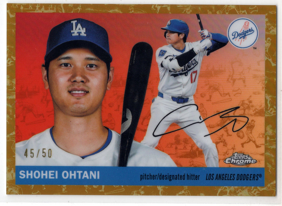 2025 Topps Chrome Platinum Shohei Ohtani #17 Gold Toile Refractor /50